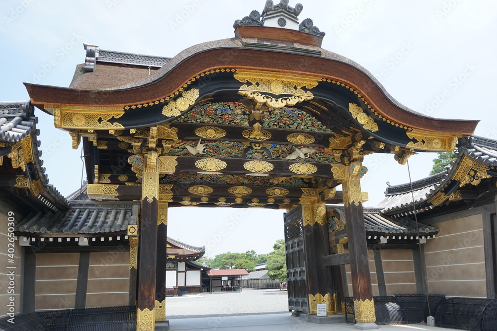 The Karamon main gate to Ninomaru Palace at Nijo Castle in Kyoto, Japan - 京都 二条城 唐門 The Karamon main gate to Ninomaru Palace at Nijo Castle in Kyoto, Japan - 京都 二条城 唐門