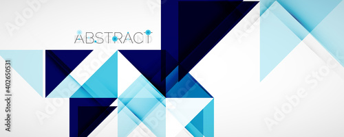 Set of vector triangle geometric backgrounds. Vector illustration for covers, banners, flyers and posters and other designs