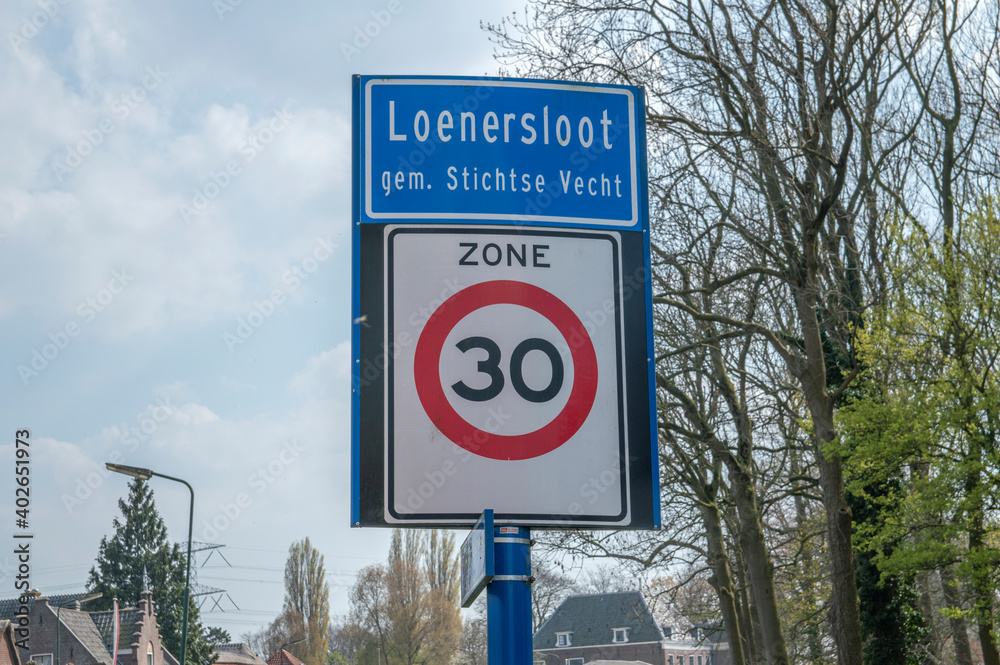 Street Sign Loenersloot The Netherlands 2019