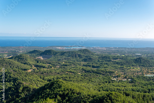 Mediterranean mountain landscape on a sunny day