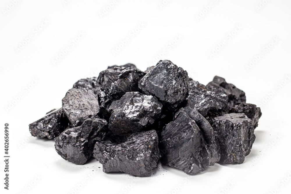 raw coal isolated in white background raw coal isolated in white background