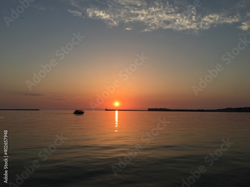 sunset in the sea
