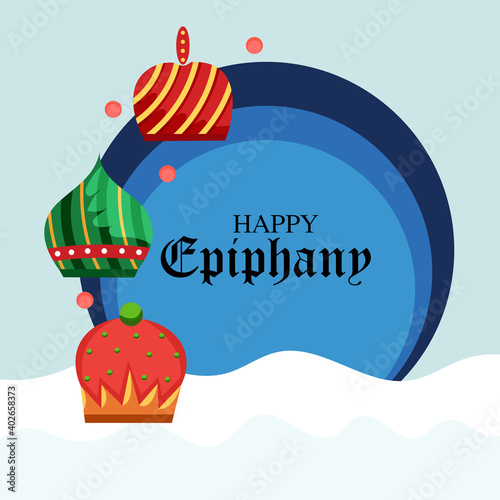 Vector illustration of a Background for Happy Epiphany  Epiphany is a Christian festival .