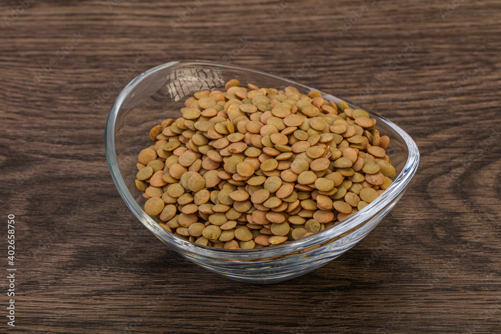 Vegan cuisine - Dry lentil heap Vegan cuisine - Dry lentil heap
