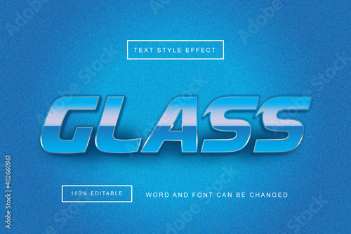 Blue Glass Text Effect Editable Premium free download