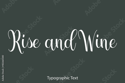 Rise and Win Beautiful Typography Text on Grey Background