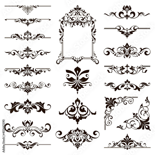 Vintage background mandala card with golden lace ornaments and art deco floral decorative elements