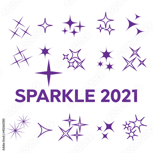 Sparkles, glowing light effect stars and bursts. Bright firework, decoration twinkle, shiny flash © 3dwithlove