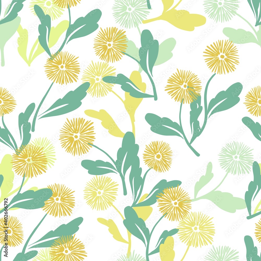 Spring Dandelion Flower is Coming Vector Seamless Pattern Spring Dandelion Flower is Coming Vector Seamless Pattern