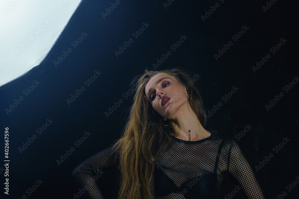 Fototapeta premium Female fashion session in studio