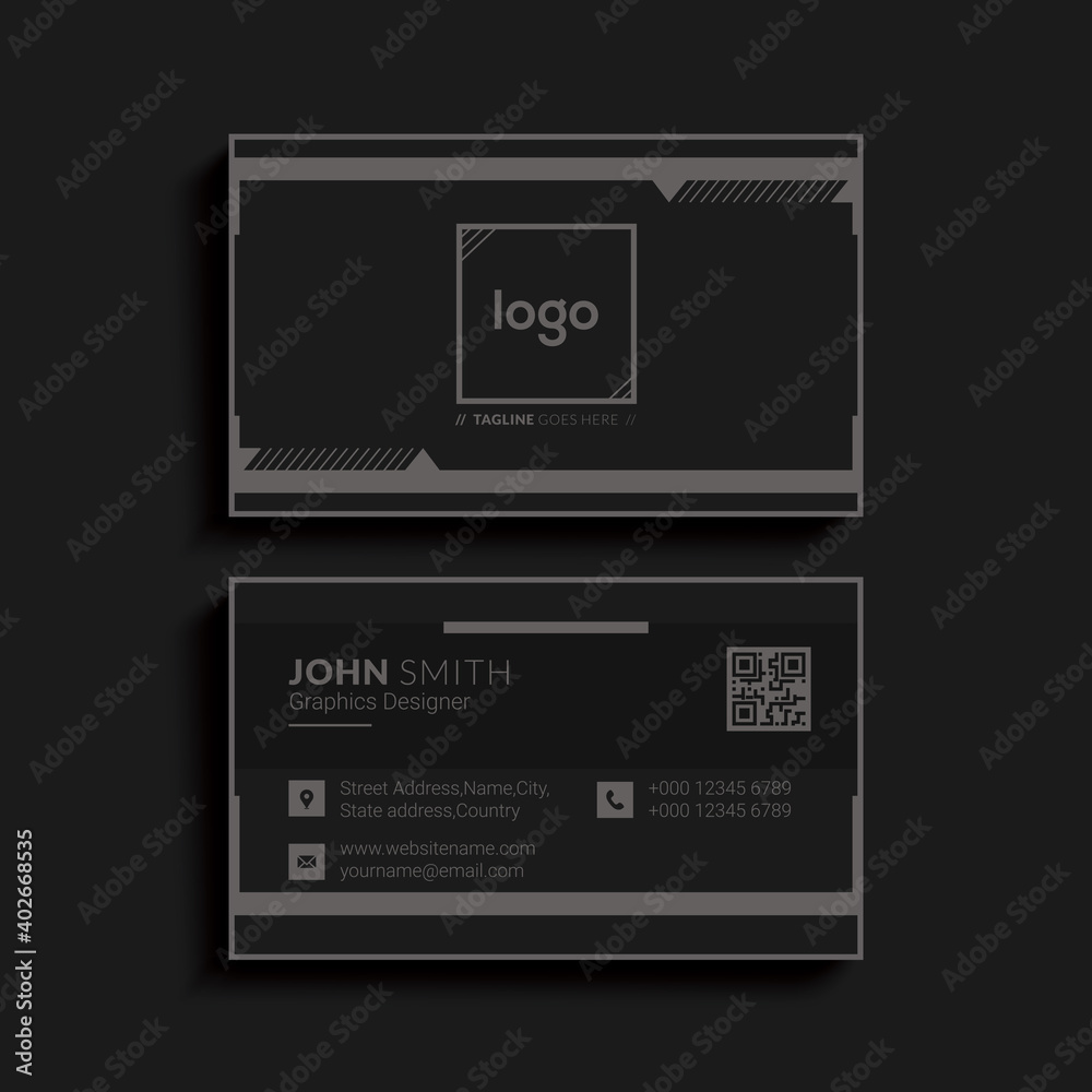 Vector modern creative and clean business card template. Flat design