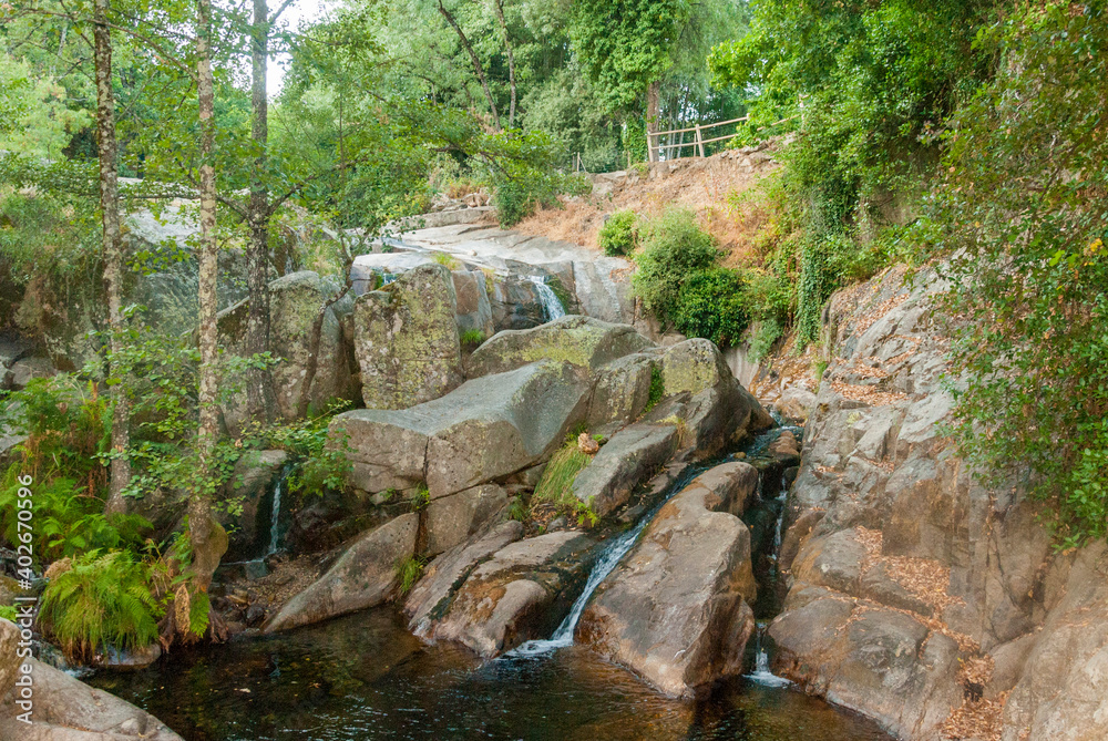 waterfall in mountain river waterfall in mountain river