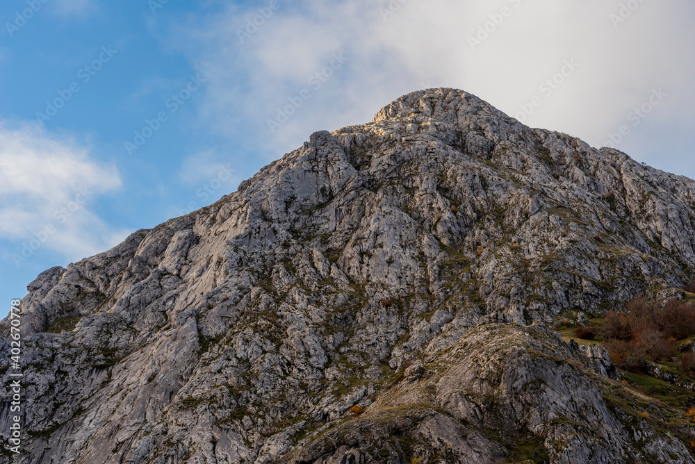 Pico Valporquero limestone rock mountain