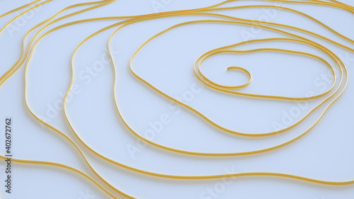 abstract golden line on white background Illustration. 