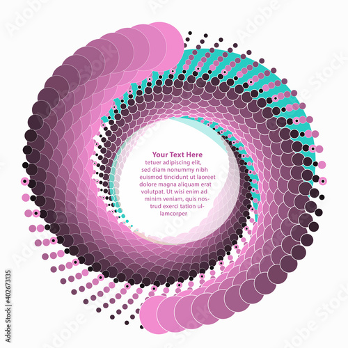 Abstract colorful background template with blended geometric shapes