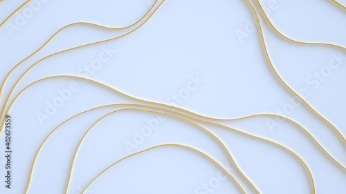 abstract golden line on white background Illustration. 