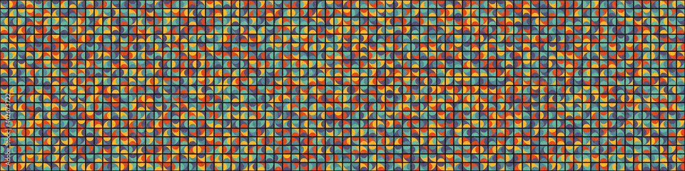 Fototapeta premium Abstract Geometric Pattern generative computational art illustration