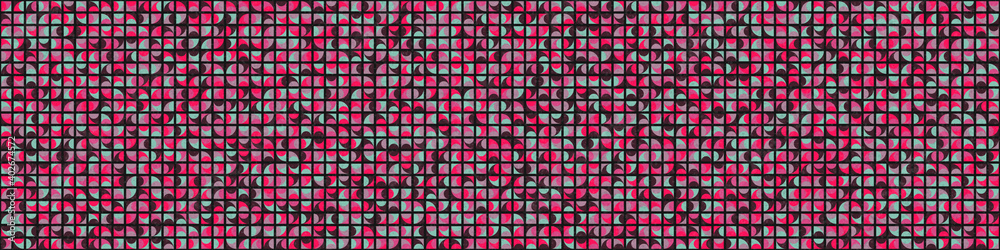 Fototapeta premium Abstract Geometric Pattern generative computational art illustration