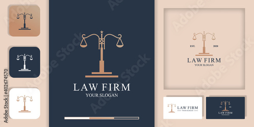 lawyer logo, law pole logo design and business card design