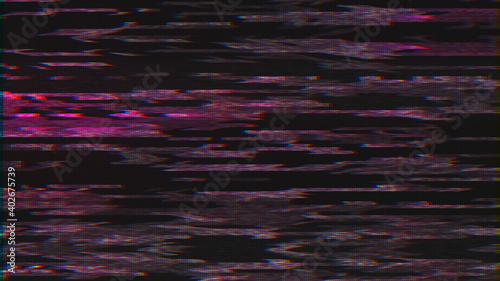 Glitch, pixel noise on the screen, computer generated. Bad Signal. Video damage. 3d rendering a digital background