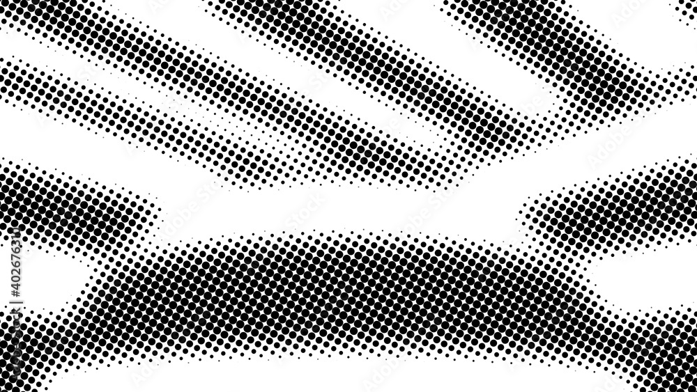 Fototapeta premium Half tone of many dots, computer generated abstract background, 3D rendering simple backdrop with optical illusion effect