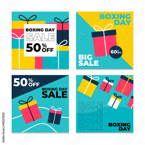 Boxing day sale vector illustration