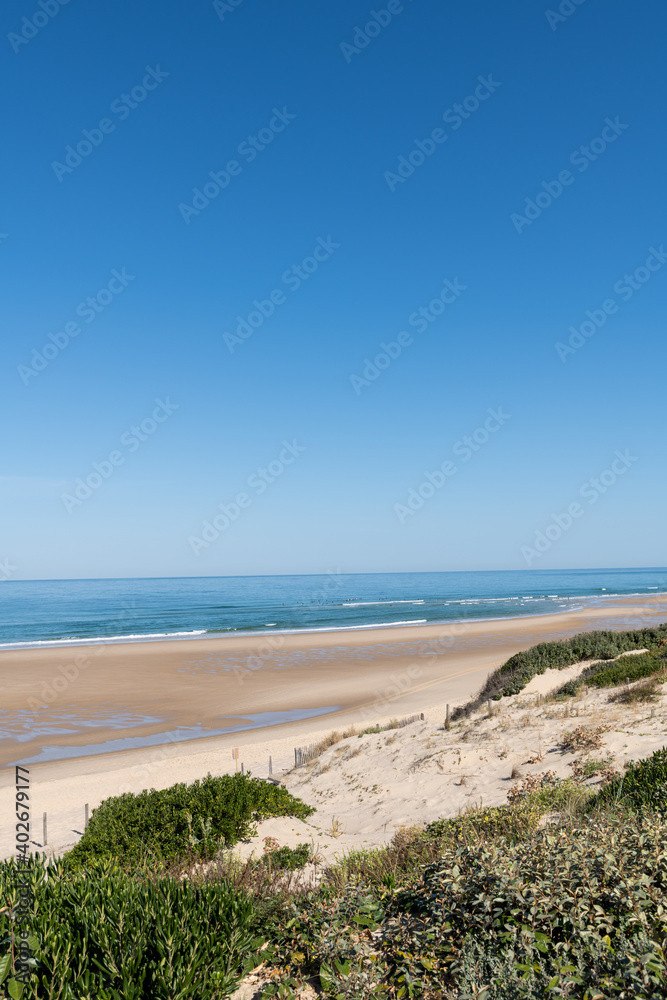 BISCARROSSE (Landes, France), vue sur la plage