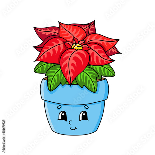 Cute character. Winter theme. Colorful vector illustration. Cartoon style. Isolated on white background. Design element. Template for your design, books, stickers, cards, posters, clothes.