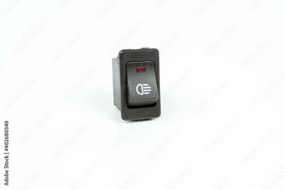 universal on / off switch black on white background universal on / off switch black on white background