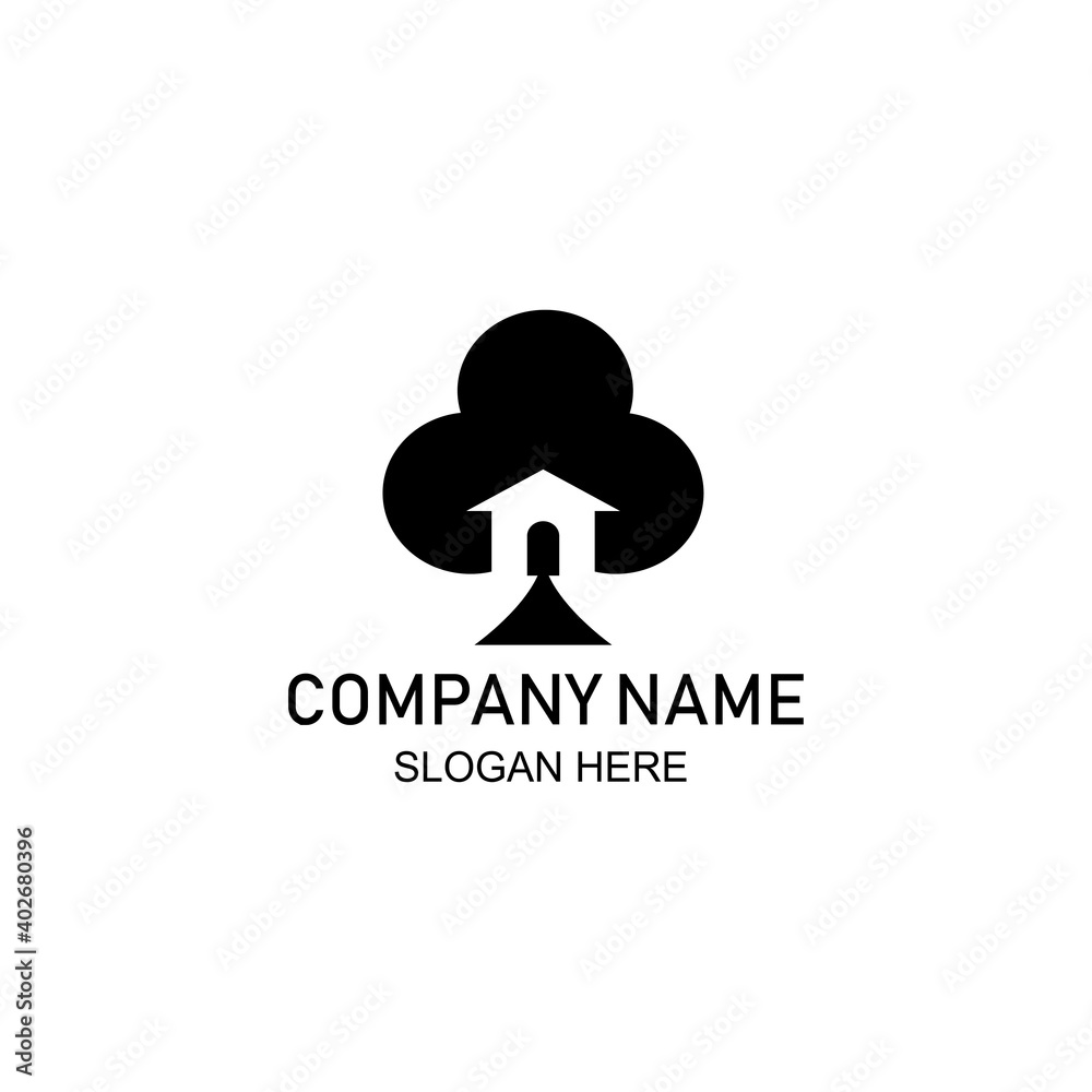 Poker logo home design vector illustration Poker logo home design vector illustration