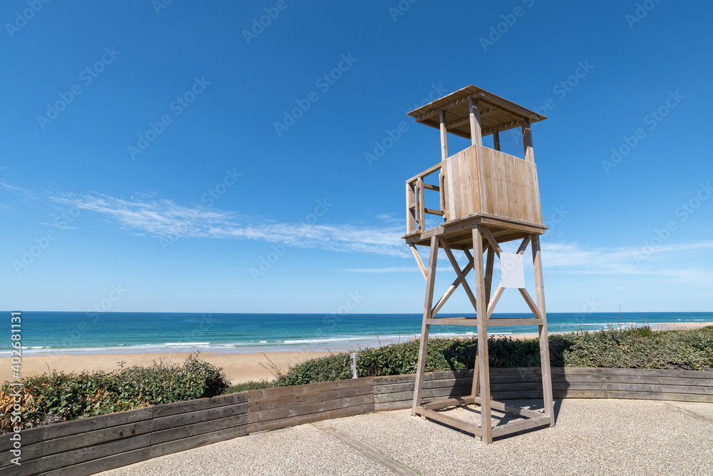 BISCARROSSE (Landes, France), vue sur la plage