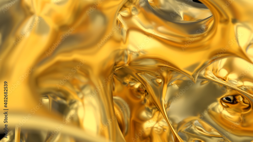 Abstract gold explosion.  Splash burst liquid. Gold texture. Lava, nougat, caramel, amber, honey, oil.