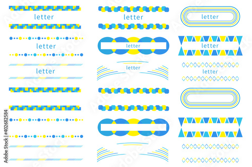 タイトル 見出し 表題 名前 北欧 装飾 枠 バナー フレーム AI eps ベクター素材