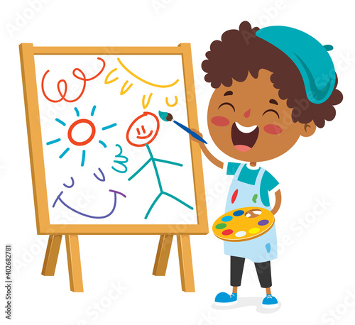 Art Concept Design With Funny Character