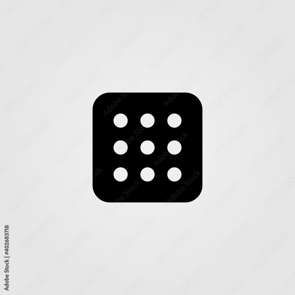 Dice icon isolated on white background. Dice icon isolated on white background.