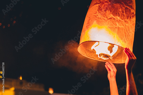 lamp in the dark