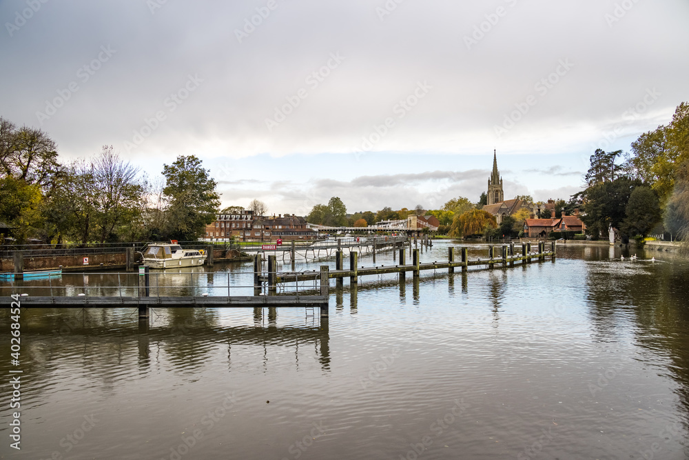 View of Marlow and the River Thames, England