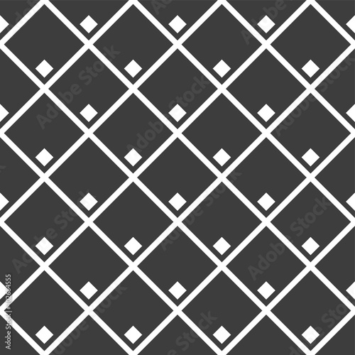 Abstract seamless rhombuses pattern. Minimalistic graphic print, geometric ornament. Vector monochrome background.