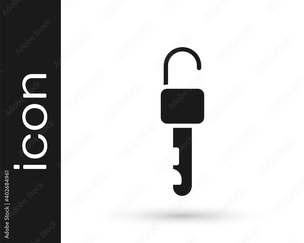 Grey Unlocked key icon isolated on white background. Vector Illustration. Grey Unlocked key icon isolated on white background. Vector Illustration.