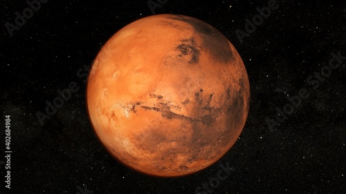 Obraz na płótnie Mars red planet from space w salonie