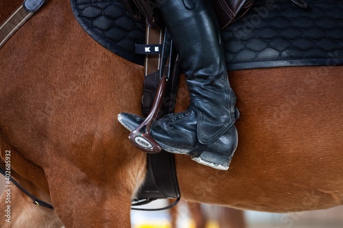 boots in stirrups