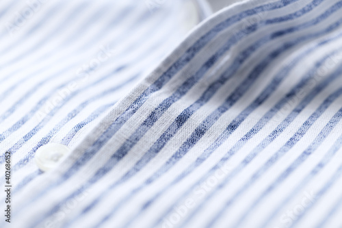 Wallpaper Mural Close up of men's striped shirt. Cotton fabric. Torontodigital.ca