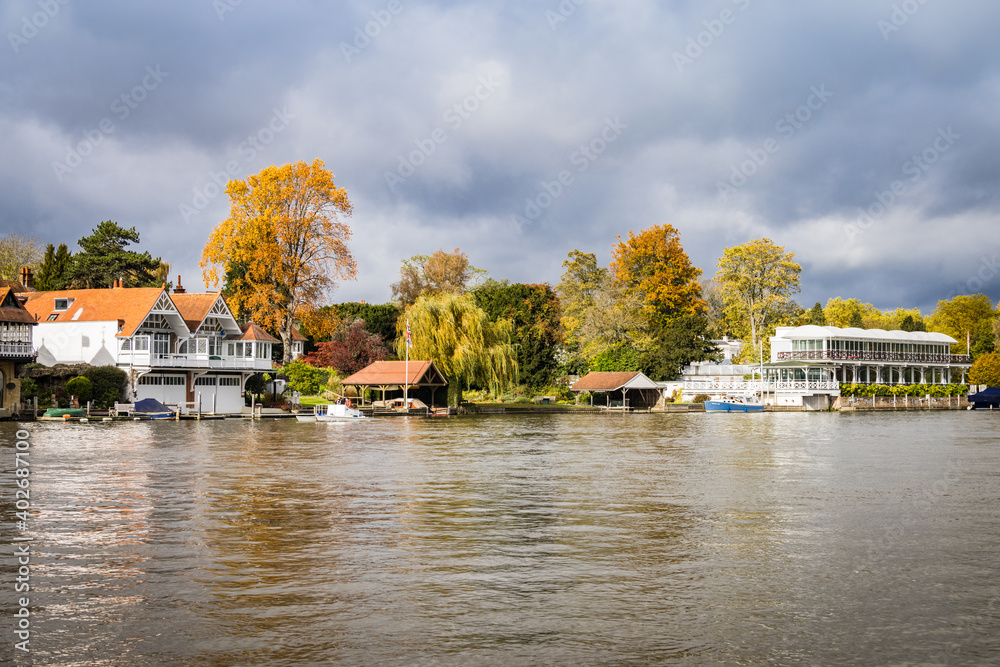 Autumn on the river at Henley-on-Thames, England