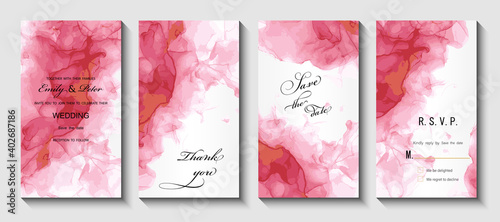 Modern creative design, background marble texture. Wedding invitation. Alcohol ink. Vector illustration.