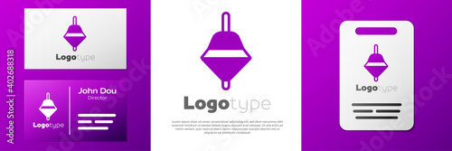 Logotype Whirligig toy icon isolated on white background. Logo design template element. Vector.