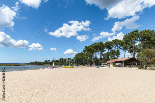 Cuadro en lienzo PARENTIS-EN-BORN (Landes, France), sur le lac de Biscarrosse