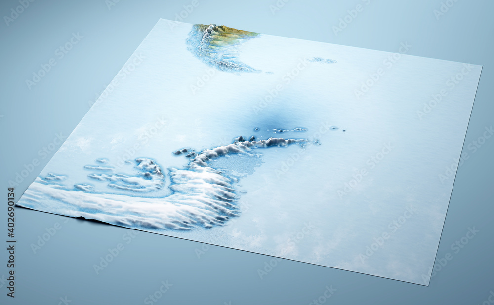 Antarctic Peninsula, climate change. Continent Antarctica. Geographical ...