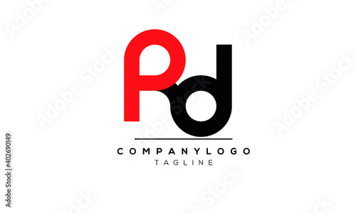 Abstract Letter Initial PRD Vector Logo Design Template