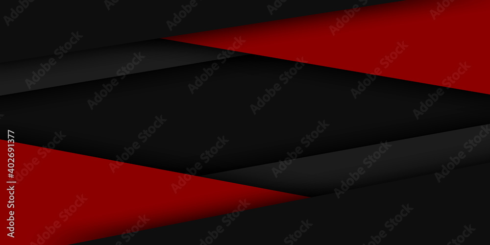 
Black and red modern material design, abstract widescreen background 