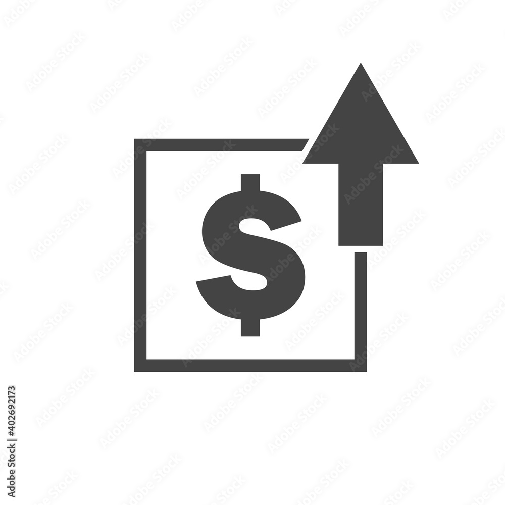 Income level growth vector icon on white isolated background. Income level growth vector icon on white isolated background.
